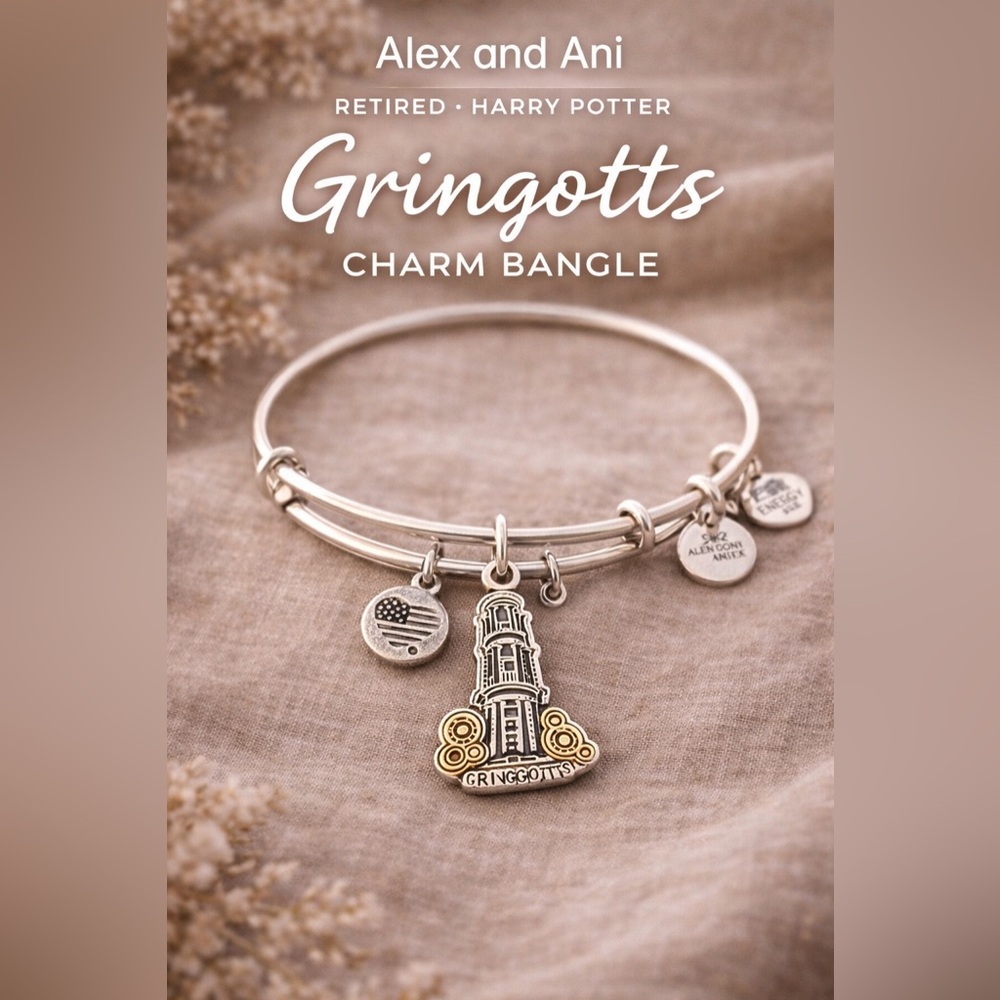 Alex and Ani Harry Potter Gringotts Bangle Rafaelian Silver NWT Retired Rare